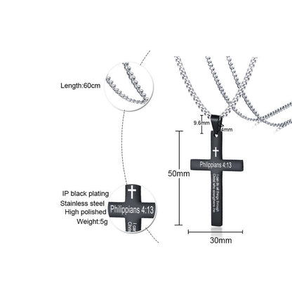 Philippians Bible Verse Pendant Necklace