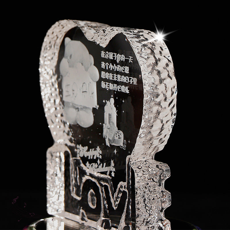 Personalized Rotating Crystal Photo Night Lamp