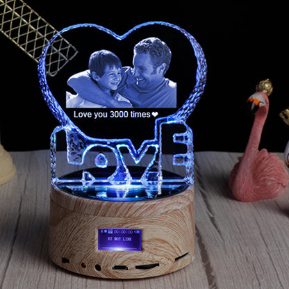 Personalized Rotating Crystal Photo Night Lamp