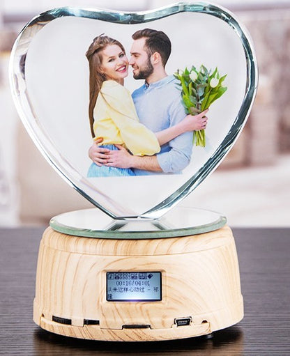 Personalized Rotating Crystal Photo Night Lamp