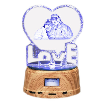 Personalized Rotating Crystal Photo Night Lamp