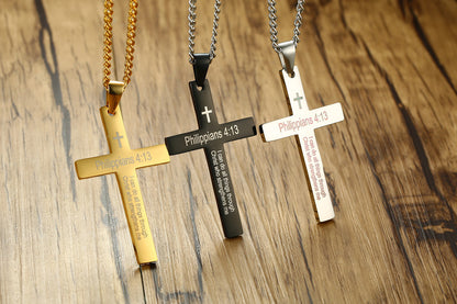 Philippians Bible Verse Pendant Necklace