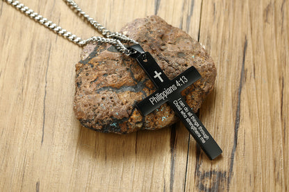 Philippians Bible Verse Pendant Necklace