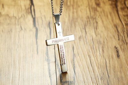 Philippians Bible Verse Pendant Necklace